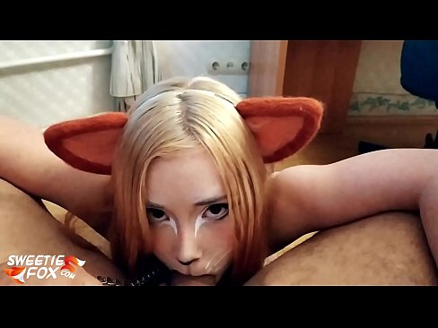 ❤️ Kitsune waxay liqaysaa dick oo afkeeda ku dhufatey ❤️❌  Galmada dabada ❌️